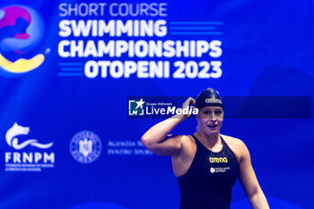2023-12-08 - Tes Schouten of the Netherlands after the win during Women’s 200m Breaststroke Final at the LEN Short Course European Championships 2023 on December 8, 2023 in Otopeni, Romania - SWIMMING - LEN SHORT COURSE EUROPEAN CHAMPIONSHIPS 2023 - DAY 4 - SWIMMING - SWIMMING