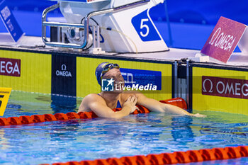 2023-12-09 - Hansson Louise of Sweden celebrating the win during Women’s 100m Butterfly Final at the LEN Short Course European Championships 2023 on December 9, 2023 in Otopeni, Romania - SWIMMING - LEN SHORT COURSE EUROPEAN CHAMPIONSHIPS 2023 - DAY 5 - SWIMMING - SWIMMING
