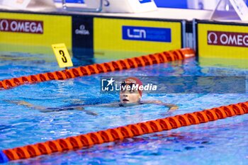 2023-12-09 - Wood Abbie of Great Britain celebrating the win during Women’s 200m Individual Medley Final at the LEN Short Course European Championships 2023 on December 9, 2023 in Otopeni, Romania - SWIMMING - LEN SHORT COURSE EUROPEAN CHAMPIONSHIPS 2023 - DAY 5 - SWIMMING - SWIMMING