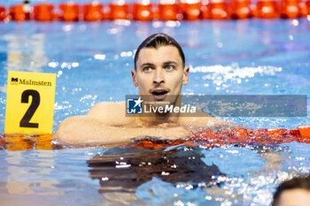 2023-12-10 - Grousset Maxime of France celebrating the victory during Men’s 100m Freestyle Final at the LEN Short Course European Championships 2023 on December 10, 2023 in Otopeni, Romania - SWIMMING - LEN SHORT COURSE EUROPEAN CHAMPIONSHIPS 2023 - DAY 6 - SWIMMING - SWIMMING