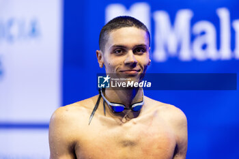 2023-12-10 - David Popovici of Romania after getting third place during Men’s 100m Freestyle Final at the LEN Short Course European Championships 2023 on December 10, 2023 in Otopeni, Romania - SWIMMING - LEN SHORT COURSE EUROPEAN CHAMPIONSHIPS 2023 - DAY 6 - SWIMMING - SWIMMING