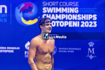 2023-12-10 - Ponti Noe of Switzerland after finishing second during Men’s 100m Individual Medley Final at the LEN Short Course European Championships 2023 on December 10, 2023 in Otopeni, Romania - SWIMMING - LEN SHORT COURSE EUROPEAN CHAMPIONSHIPS 2023 - DAY 6 - SWIMMING - SWIMMING