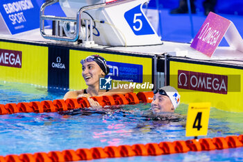 2023-12-10 - Quadarella Simona of Italy celebrating the win during Women’s 400m Freestyle Final at the LEN Short Course European Championships 2023 on December 10, 2023 in Otopeni, Romania - SWIMMING - LEN SHORT COURSE EUROPEAN CHAMPIONSHIPS 2023 - DAY 6 - SWIMMING - SWIMMING