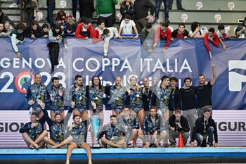 26/02/2023 - team Pro Recco celebrates after scoring a match - FINAL EIGHT MEN - 1ST PLACE FINAL - CC ORTIGIA VS PRO RECCO - COPPA ITALIA - PALLANUOTO