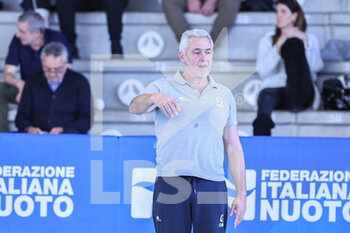 04/03/2023 - head coach Alessandro Bovo (AN Brescia) - DISTRETTI ECOLOGICI NUOTO ROMA VS AN BRESCIA - SERIE A1 - PALLANUOTO