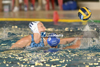 2023-09-24 - PALACIO LINDE Maria of CN Sant Andreu (ESP) and FANARA Lucie of Grand Nancy AC (FRA) during the preliminary round of the Waterpolo LEN Champions League Women, Group D between Sant Andreu (ESP) vs Grand Nancy (FRA), scheduled for 24 September 2023 at the Centro Federale Polo Natatorio in Ostia, Italy. - CN SANT ANDREU VS GRAND NANCY AC - CHAMPIONS LEAGUE WOMEN - WATERPOLO