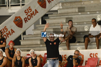 2023-09-24 - CAPANNA Marco of SIS Roma (ITA)during the preliminary round of the Waterpolo LEN Champions League Women, Group D between SIS Roma (ITA) vs Dunajuvaros (HUN), scheduled for 24 September 2023 at the Centro Federale Polo Natatorio in Ostia, Italy. - SIS ROMA VS DUNAUJVAROS VC - CHAMPIONS LEAGUE WOMEN - WATERPOLO