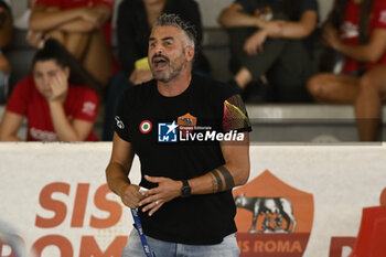 2023-09-24 - CAPANNA Marco of SIS Roma (ITA)during the preliminary round of the Waterpolo LEN Champions League Women, Group D between SIS Roma (ITA) vs Dunajuvaros (HUN), scheduled for 24 September 2023 at the Centro Federale Polo Natatorio in Ostia, Italy. - SIS ROMA VS DUNAUJVAROS VC - CHAMPIONS LEAGUE WOMEN - WATERPOLO