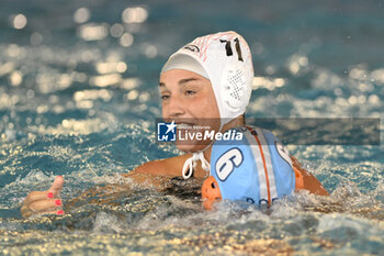 2023-09-24 - COCCHIERE Agnese of SIS Roma (ITA) during the preliminary round of the Waterpolo LEN Champions League Women, Group D between SIS Roma (ITA) vs Dunajuvaros (HUN), scheduled for 24 September 2023 at the Centro Federale Polo Natatorio in Ostia, Italy. - SIS ROMA VS DUNAUJVAROS VC - CHAMPIONS LEAGUE WOMEN - WATERPOLO