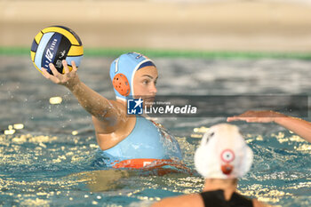 2023-09-24 - SZABO Nikolett of Dunaujvaros VC (HUN) during the preliminary round of the Waterpolo LEN Champions League Women, Group D between SIS Roma (ITA) vs Dunajuvaros (HUN), scheduled for 24 September 2023 at the Centro Federale Polo Natatorio in Ostia, Italy. - SIS ROMA VS DUNAUJVAROS VC - CHAMPIONS LEAGUE WOMEN - WATERPOLO