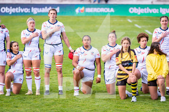 2023-04-01 - USA women’s rugby team during national anathems before the women’s rugby match between Canada and USA valid for the World Rugby Pacific Four Series 2023 played at Estadio Nacional Universidad Complutense,
Madrid, Spain on Saturday 01 April 2023 - WORLD RUGBY PACIFIC FOUR SERIES - WOMEN - CANADA VS USA - OTHER - RUGBY
