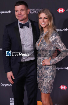 2023-10-29 - Brian O'Driscoll and Amy Huberman during the World Rugby Awards 2023 on October 29, 2023 at opéra Garnier in Paris, France - RUGBY - WORLD RUGBY AWARDS 2023 - OTHER - RUGBY