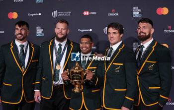 2023-10-29 - Eben Etzebeth, RG Snyman, Damian Willemse, Franco Mostert and Jean Kleyn of South Africa during the World Rugby Awards 2023 on October 29, 2023 at opéra Garnier in Paris, France - RUGBY - WORLD RUGBY AWARDS 2023 - OTHER - RUGBY