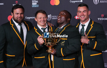 2023-10-29 - Frans Malherbe, Deon Fourie, Trevor Nyakane, Jesse Kriel of South Africa during the World Rugby Awards 2023 on October 29, 2023 at opéra Garnier in Paris, France - RUGBY - WORLD RUGBY AWARDS 2023 - OTHER - RUGBY