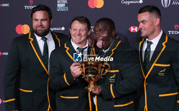 2023-10-29 - Frans Malherbe, Deon Fourie, Trevor Nyakane, Jesse Kriel of South Africa during the World Rugby Awards 2023 on October 29, 2023 at opéra Garnier in Paris, France - RUGBY - WORLD RUGBY AWARDS 2023 - OTHER - RUGBY