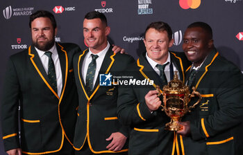 2023-10-29 - Frans Malherbe, Jesse Kriel, Deon Fourie, Trevor Nyakane of South Africa during the World Rugby Awards 2023 on October 29, 2023 at opéra Garnier in Paris, France - RUGBY - WORLD RUGBY AWARDS 2023 - OTHER - RUGBY