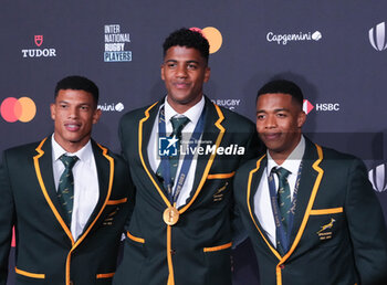 2023-10-29 - Kurt-Lee Arendse, Canan Moodie and Grant Williams of South Africa during the World Rugby Awards 2023 on October 29, 2023 at opéra Garnier in Paris, France - RUGBY - WORLD RUGBY AWARDS 2023 - OTHER - RUGBY