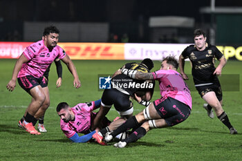 2023-12-16 - Anckle tap of USAP Perpignan player , during the EPCR CHALLENGE CUP match between Benetton Rugby and USAP Perpignan on 16 December 2023 at Stadio Monigo in Treviso, Italy - BENETTON RUGBY VS USAP - CHALLENGE CUP - RUGBY