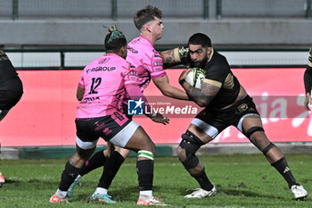 2023-12-16 - Shan Eru, lock of USAP Perpignan, during the EPCR CHALLENGE CUP match between Benetton Rugby and USAP Perpignan on 16 December 2023 at Stadio Monigo in Treviso, Italy - BENETTON RUGBY VS USAP - CHALLENGE CUP - RUGBY