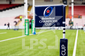 14/01/2023 - Illustration Champions Cup flag during the Champions Cup, rugby union match between Gloucester Rugby and Leinster Rugby on January 14, 2023 at the Kingsholm Stadium in Gloucester, England - RUGBY - CHAMPIONS CUP - GLOUCESTER V LEINSTER - HEINEKEN CHAMPIONS CUP - RUGBY