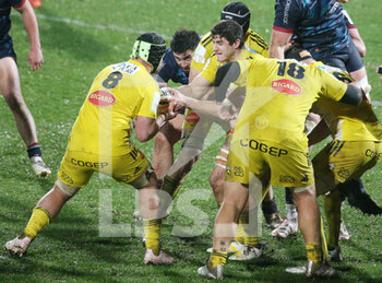 14/01/2023 - Paul Boudehent, Gregory Alldritt of Stade Rochelais during the Champions Cup, rugby union match between Stade Rochelais (La Rochelle) and Ulster Rugby on January 14, 2023 at Marcel Deflandre stadium in La Rochelle, France - RUGBY - CHAMPIONS CUP - LA ROCHELLE V ULSTER - HEINEKEN CHAMPIONS CUP - RUGBY