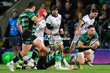 2023-12-15 - Northampton Saints scrum half Tom James during the Champions Cup, rugby union match between Northampton Saints and RC Toulon on 15 December 2023 at Franklins Gardens in Northampton, England - RUGBY - CHAMPIONS CUP - NORTHAMPTON V TOULON - CHAMPIONS CUP - RUGBY