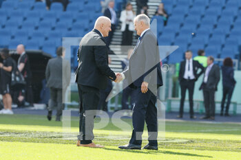 11/03/2023 - Italy v Galles - Guinness Six Nations Rugby Championship
Rome , Italy – 11 March 2023;  Kieran Crowley head coach of Italy Warren Gatland head coach of galles prior the Six Nations Rugby match between Italy and Galles at the Stadio Olimpico in Rome, Italy. (Photo. Livemedia/Andrea Martini) - ITALY VS WALES - 6 NAZIONI - RUGBY