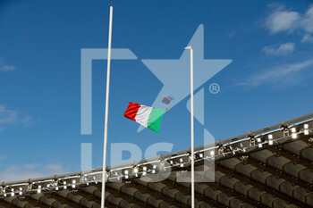 11/03/2023 - Italy v Galles - Guinness Six Nations Rugby Championship
Rome , Italy – 11 March 2023;   flag of Italy during the Six Nations Rugby match between Italy and Galles at the Stadio Olimpico in Rome, Italy. (Photo. Livemedia/Andrea Martini) - ITALY VS WALES - 6 NAZIONI - RUGBY