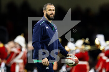 04/02/2023 - Head Coach Andy Farrell of Ireland during the pre match warm up before the Six Nations 2023, rugby union match between Wales and Ireland on February 4, 2023 at Millenium Stadium in Cardiff, Wales - RUGBY - SIX NATIONS 2023 - WALES V IRELAND - 6 NAZIONI - RUGBY
