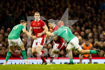 04/02/2023 - Joe Hawkins of Wales is tackled by Josh van der Flier of Ireland during the Six Nations 2023, rugby union match between Wales and Ireland on February 4, 2023 at Millenium Stadium in Cardiff, Wales - RUGBY - SIX NATIONS 2023 - WALES V IRELAND - 6 NAZIONI - RUGBY
