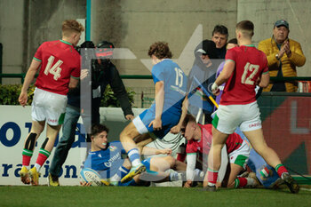 10/03/2023 - Alessandro Gesi of Italy U20 happiness - U20 - ITALY VS WALES - 6 NAZIONI - RUGBY