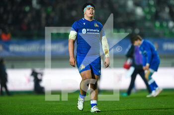 24/02/2023 - Marcos Francesco Gallorini of Italy U20 shows his disappointment - U20 - ITALY VS IRELAND - 6 NAZIONI - RUGBY