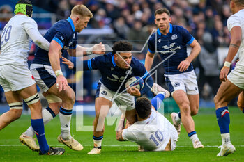 26/02/2023 - Sione Tuipulotu of Scotland is tackled by Romain Ntamack of France during the Six Nations 2023 rugby union match between France and Scotland on 26 February 2023 at Stade de France in Saint-Denis near Paris, France - RUGBY - SIX NATIONS 2023 - FRANCE V SCOTLAND - 6 NAZIONI - RUGBY