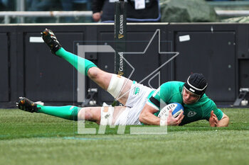 25/02/2023 - James Ryan of Ireland scores a try during the Six Nations 2023 rugby union match between Italy and Ireland on February 25, 2023 at Stadio Olimpico in Rome, Italy - RUGBY - SIX NATIONS 2023 - ITALY V IRELAND - 6 NAZIONI - RUGBY