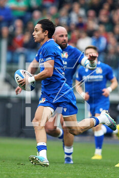 25/02/2023 - Ange Capuozzo of Italy in action during the Six Nations 2023 rugby union match between Italy and Ireland on February 25, 2023 at Stadio Olimpico in Rome, Italy - RUGBY - SIX NATIONS 2023 - ITALY V IRELAND - 6 NAZIONI - RUGBY