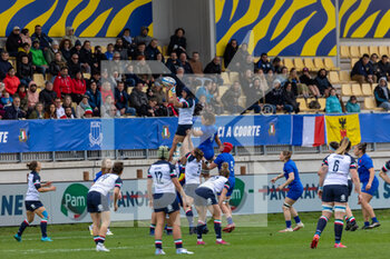 2023-03-26 - DUCA Giordana (Italy) wins the touche - 2023 WOMEN'S - ITALY VS FRANCE - SIX NATIONS - RUGBY