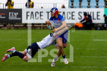 2023-03-26 - Caroline Boujard (France) is tackle - 2023 WOMEN'S - ITALY VS FRANCE - SIX NATIONS - RUGBY