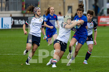 2023-03-26 - RIGONI Beatrice (Italy) tackle Carla Arbez (France) - 2023 WOMEN'S - ITALY VS FRANCE - SIX NATIONS - RUGBY