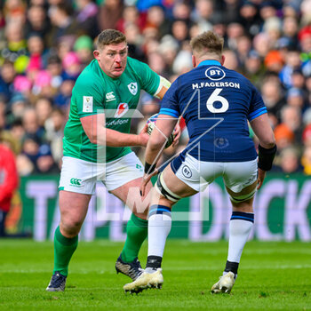 12/03/2023 - Tadhg Furlong of Ireland charges at Matt Fagerson of Scotland during the Six Nations 2023 rugby union match between Scotland and Ireland on 12 March 2023 at BT Murrayfield in Edinburgh, Scotland - RUGBY - SIX NATIONS 2023 - SCOTLAND V IRELAND - 6 NAZIONI - RUGBY