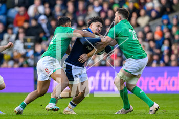 12/03/2023 - Sione Tuipulotu of Scotland is tackled by Bundee Aki and Jack Conan of Ireland during the Six Nations 2023 rugby union match between Scotland and Ireland on 12 March 2023 at BT Murrayfield in Edinburgh, Scotland - RUGBY - SIX NATIONS 2023 - SCOTLAND V IRELAND - 6 NAZIONI - RUGBY