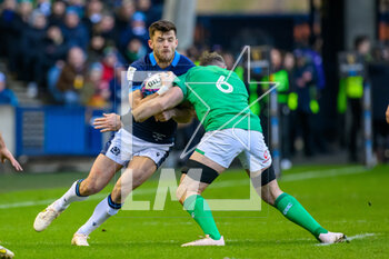 12/03/2023 - Blair Kinghorn of Scotland is tackled by Peter O'Mahony of Ireland during the Six Nations 2023 rugby union match between Scotland and Ireland on 12 March 2023 at BT Murrayfield in Edinburgh, Scotland - RUGBY - SIX NATIONS 2023 - SCOTLAND V IRELAND - 6 NAZIONI - RUGBY