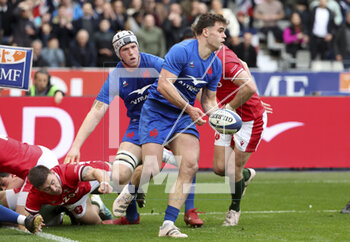 18/03/2023 - Damian Penaud, Thibaud Flament (left) of France during the Six Nations 2023 rugby union match between France and Wales on March 18, 2023 at Stade de France in Saint-Denis near Paris, France - RUGBY - SIX NATIONS 2023 - FRANCE V WALES - 6 NAZIONI - RUGBY
