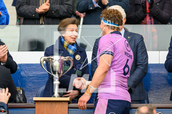 2023-03-18 - Scotland Captain Jamie Ritchie receives The Cuttitta Cup from HRH The Princess Royal after the Six Nations 2023 rugby union match between Scotland and Italy on 18 March 2023 at the BT Murrayfield Stadium in Edinburgh, Scotland - RUGBY - SIX NATIONS 2023 - SCOTLAND V ITALY - SIX NATIONS - RUGBY