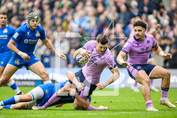 2023-03-18 - Blair Kinghorn of Scotland scores a try 10-6 during the Six Nations 2023 rugby union match between Scotland and Italy on 18 March 2023 at the BT Murrayfield Stadium in Edinburgh, Scotland - RUGBY - SIX NATIONS 2023 - SCOTLAND V ITALY - SIX NATIONS - RUGBY