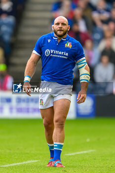 2023-07-29 - Filippo Alongi of Italy during the Summer Nations Series 2023, rugby union match between Scotland and Italy on 29 July 2023 at the Scottish Gas Murrayfield Stadium in Edinburgh, Scotland - RUGBY - SUMMER NATIONS SERIES 2023 - SCOTLAND V ITALY - TEST MATCH - RUGBY