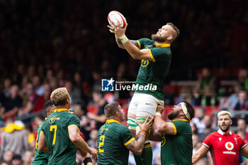 2023-08-19 - RG Snyman of South Africa during the Summer Nations Series 2023, Rugby Union Friendly match between Wales and South Africa on 19 August 2023 at Principality Stadium in Cardiff, Wales - RUGBY - SUMMER NATIONS SERIES 2023 - WALES V SOUTH AFRICA - TEST MATCH - RUGBY