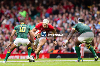 2023-08-19 - Johnny Williams of Wales lines up Manie Libbok of South Africa during the Summer Nations Series 2023, Rugby Union Friendly match between Wales and South Africa on 19 August 2023 at Principality Stadium in Cardiff, Wales - RUGBY - SUMMER NATIONS SERIES 2023 - WALES V SOUTH AFRICA - TEST MATCH - RUGBY