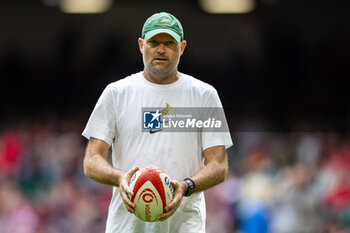 2023-08-19 - Head Coach Jacques Nienaber of South Africa during the pre match warm up before the Summer Nations Series 2023, Rugby Union Friendly match between Wales and South Africa on 19 August 2023 at Principality Stadium in Cardiff, Wales - RUGBY - SUMMER NATIONS SERIES 2023 - WALES V SOUTH AFRICA - TEST MATCH - RUGBY