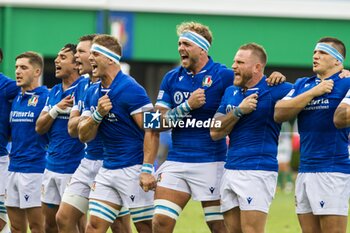 2023-08-26 - italy anthem - SUMMER NATIONS SERIES - ITALY VS JAPAN - TEST MATCH - RUGBY