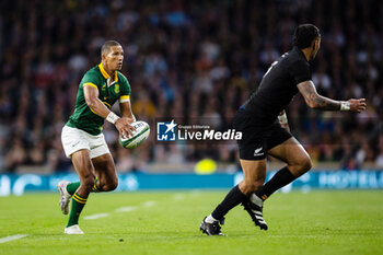 2023-08-25 - Manie Libbok of South Africa during the Qatar Airways Cup, International Friendly rugby union match between New Zealand and South Africa on 25 August 2023 at Twickenham stadium in London, England - RUGBY - FRIENDLY GAME - NEW ZEALAND V SOUTH AFRICA - TEST MATCH - RUGBY